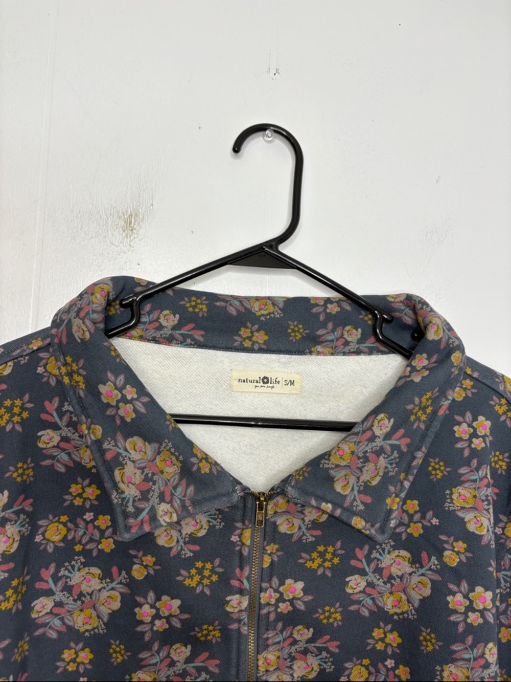 Natural Life Sweater Womens Small Oversized Easy Does It Boho Sweatshirt Floral - Picture 9 of 10
